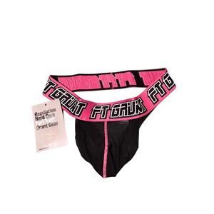 Mens Fort Troff Pink Jockstrap | Bold Logo Band | Kink-Ready, Loud & Proud XL